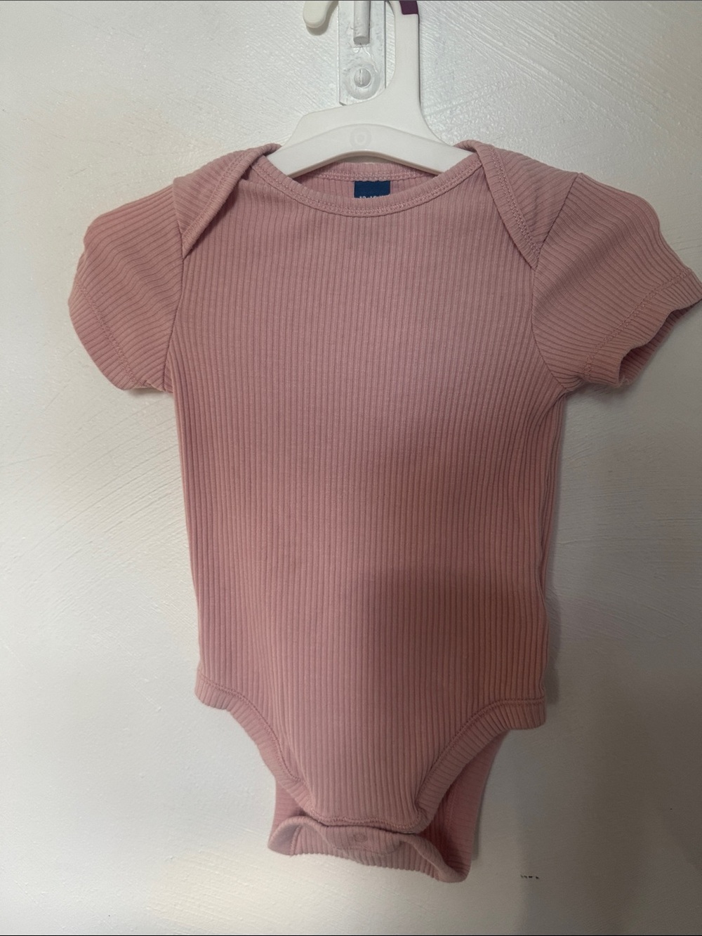 Old Navy Ribbed Short-Sleeve One-Piece Bodysuit - Dusty Rose